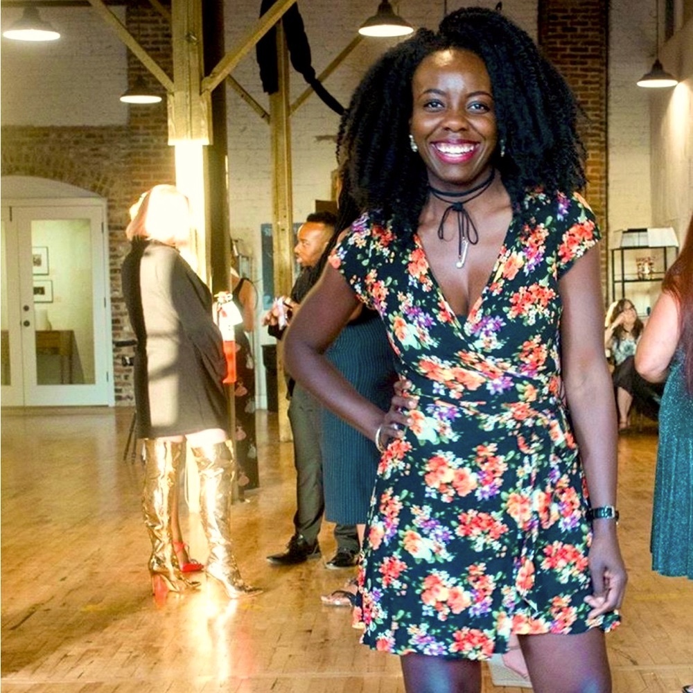 Floral wrap dress